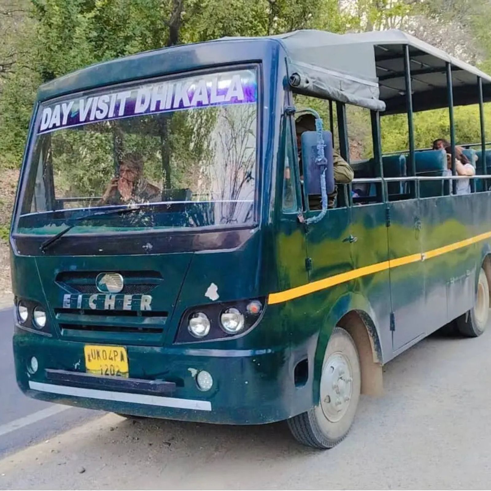 Open jeep safari in Jim Corbett forest